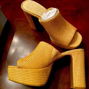 Jessica Simpson Block Heel Platform Mules